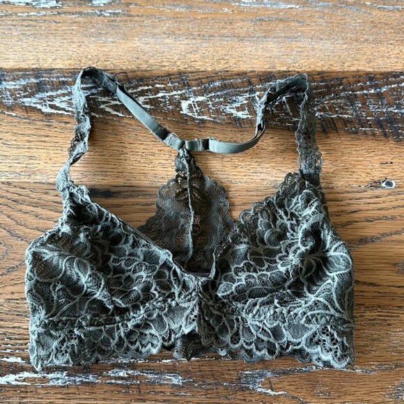 Xhilaration Army Green Lace Bralette Size XSmall - Picture 1 of 9